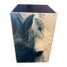 Cajón Flamenco Caballo Nergro y blanco
