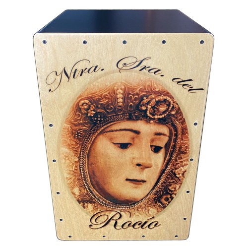 Cajón Flamenco Virgen del Rocío en Sepia