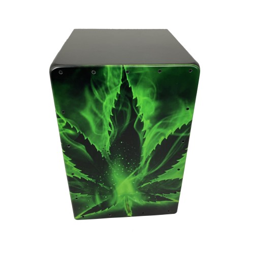 ▷ Cajón Flamenco imagen Hoja de Marihuana