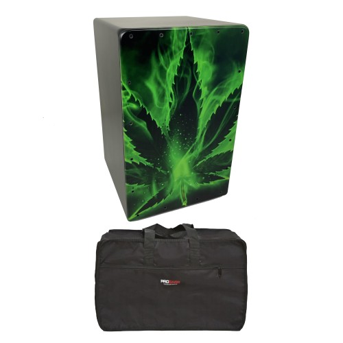 ▷ Cajón Flamenco imagen Hoja de Marihuana