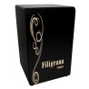 Cajón Flamenco Filigrana Compas Tapa Negra