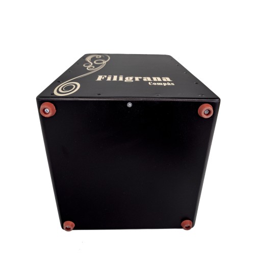 Cajón Flamenco Filigrana Compas Tapa Negra