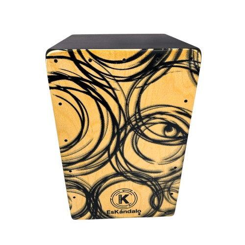 Cajón Flamenco EsKándalo Konfusión Blanco